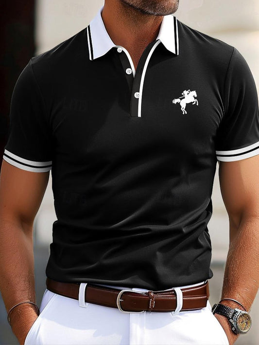 Мъжки реколта почивка бизнес случайни поло риза