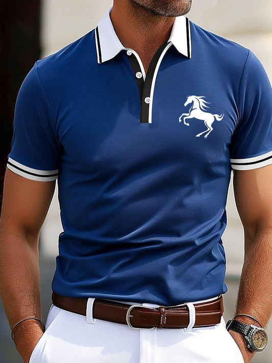 Мъжки реколта почивка бизнес случайни поло риза