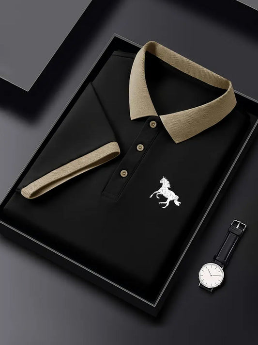 Мъжки реколта почивка бизнес случайни поло риза