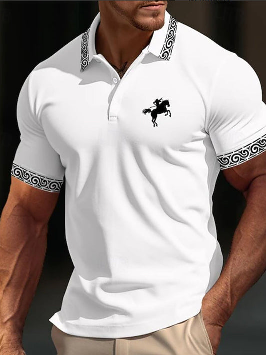 Мъжки реколта почивка бизнес случайни поло риза