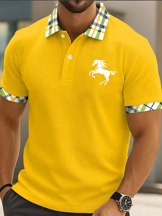 Мъжки реколта почивка бизнес случайни поло риза