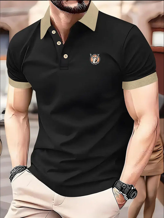 Мъжки реколта почивка бизнес случайни поло риза