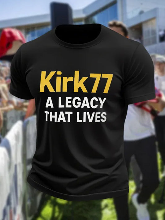 Мъжки charlie kirk turning point сащ trump възпоменателна тениска