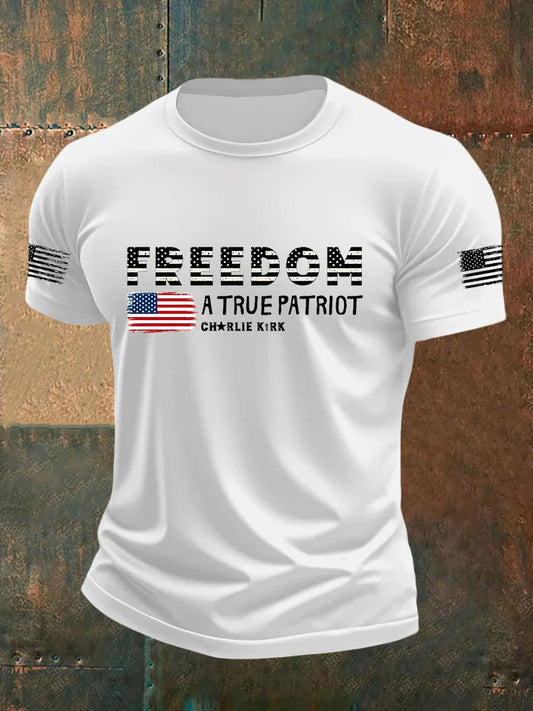 Мъжки charlie kirk turning point сащ trump възпоменателна тениска