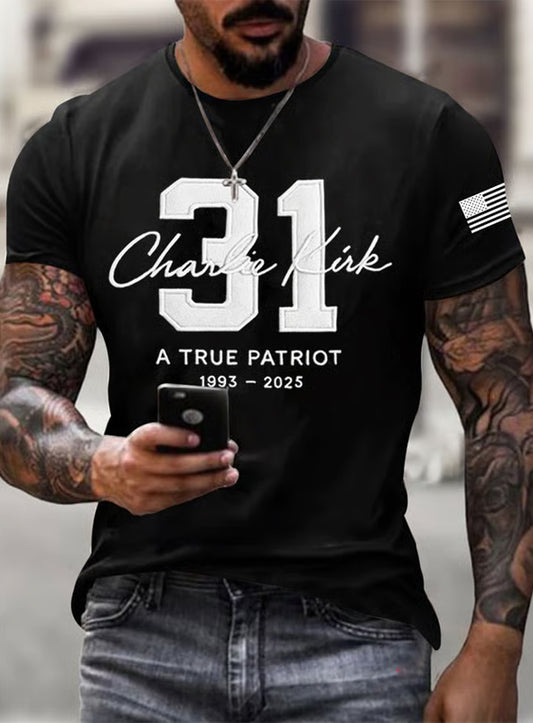 Мъжки реколта свобода американски случайни възпоменателни къс ръкав