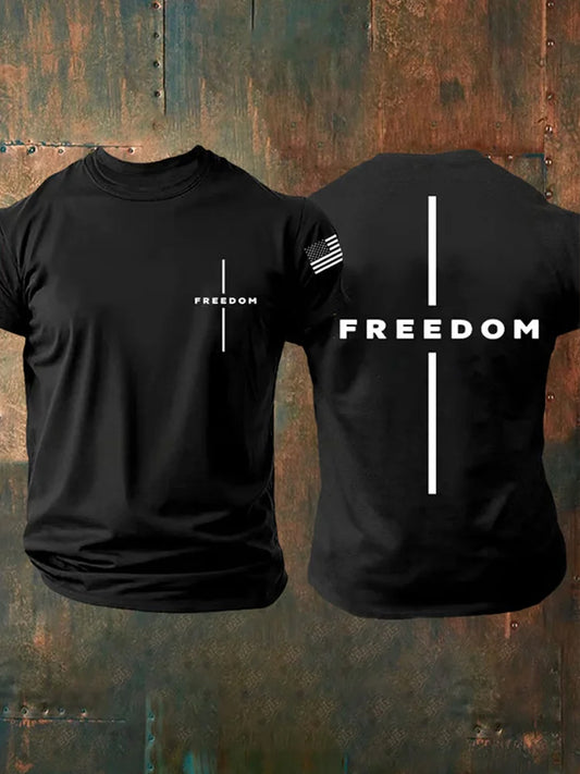 Мъжки реколта чарли кърк американски флаг печат възпоменателна тениска