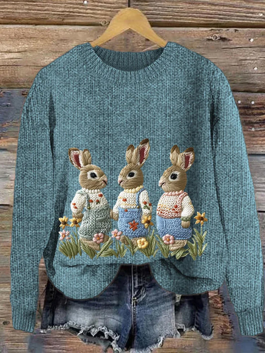 Жените реколта животински печат комфорт случайни пуловер