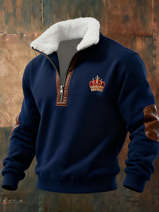 Мъжки ретро бизнес случайни удебелена суитчър