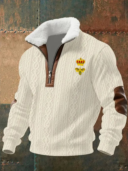 Мъжки ретро бизнес случайни удебелена суитчър