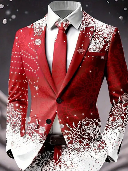 Мъжки ретро бизнес коледа изкуство случайни костюм яке