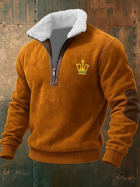 Мъжки ретро бизнес случайни удебелена суитчър