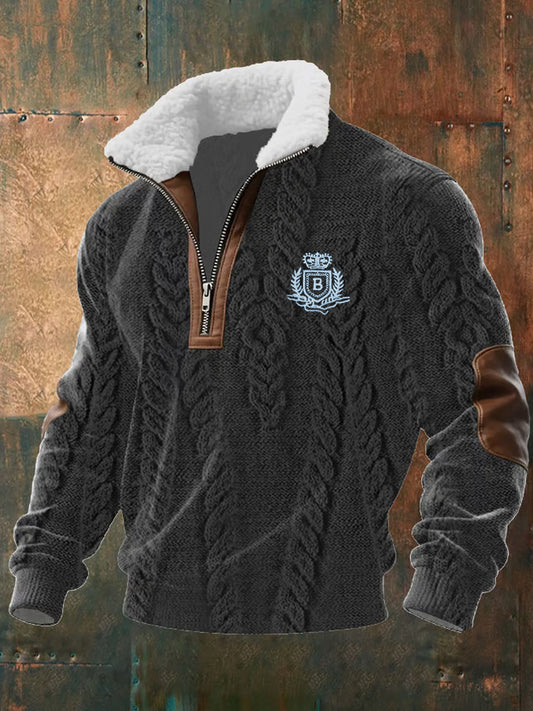 Мъжки ретро бизнес случайни удебелена суитчър