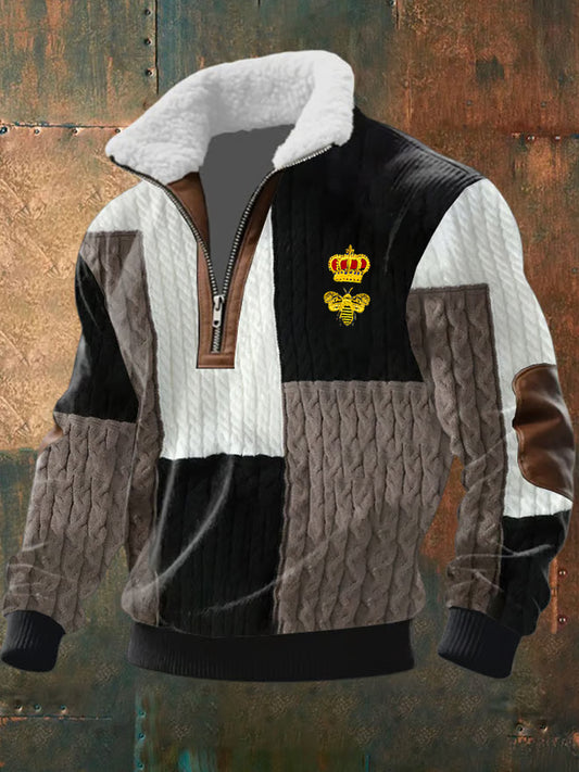 Мъжки ретро бизнес случайни удебелена суитчър