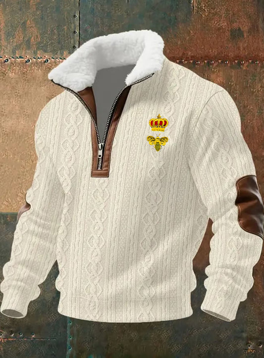 Мъжки ретро бизнес случайни удебелена суитчър