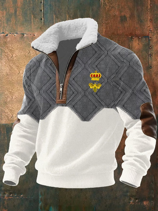 Мъжки ретро бизнес случайни удебелена суитчър