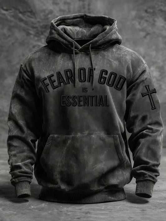 Мъжки реколта изкуство вяра случайни качулка