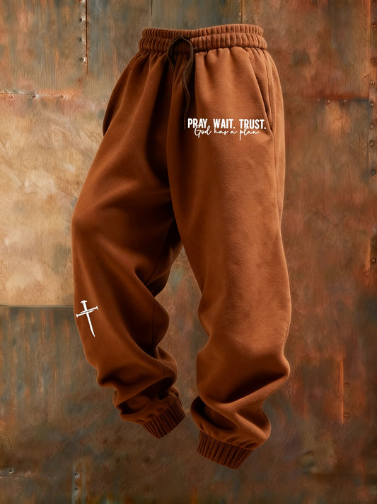 Мъжки ретро вяра печат хлабав ежедневни панталони