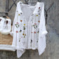 Дамски случайни v-neck цветни изкуство печат удобна риза рокля