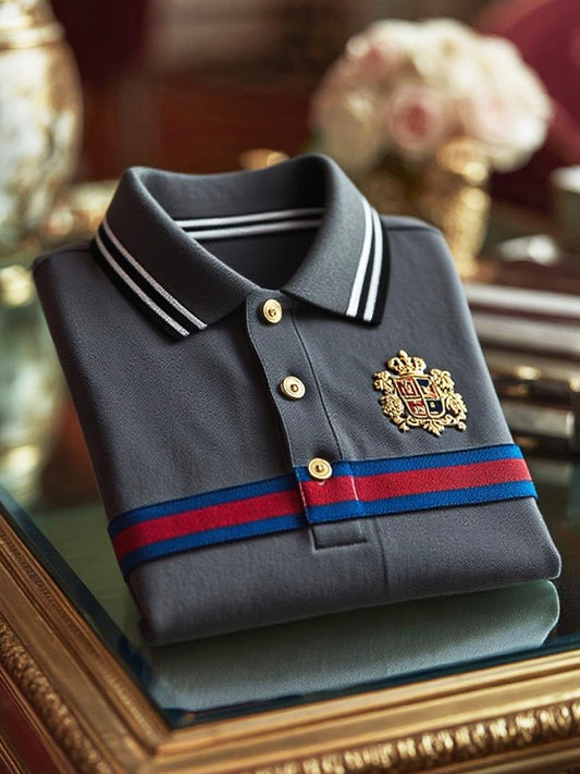 Класическа риза за поло с къс ръкав royal crest business