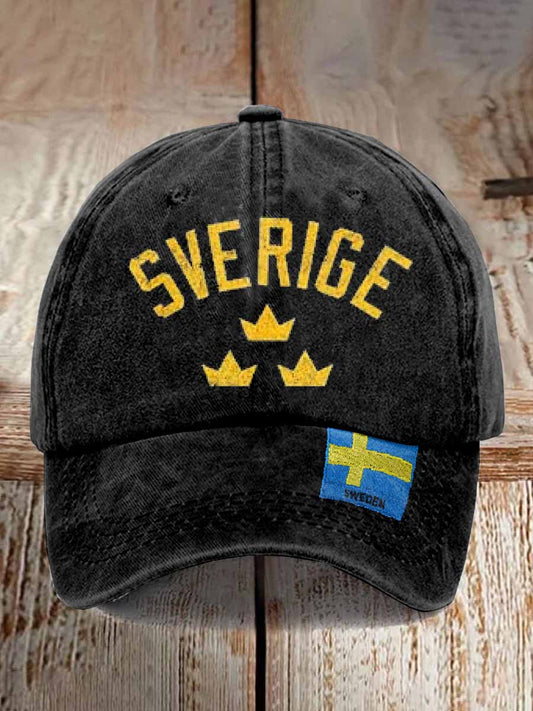 Herrretro svenskt tematryckt случайни кепс