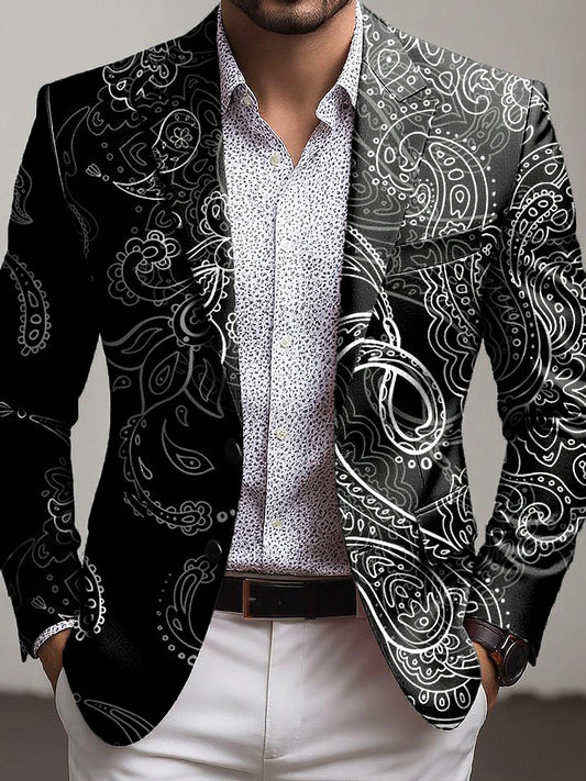 Мъжки реколта paisley бизнес случайни блейзър