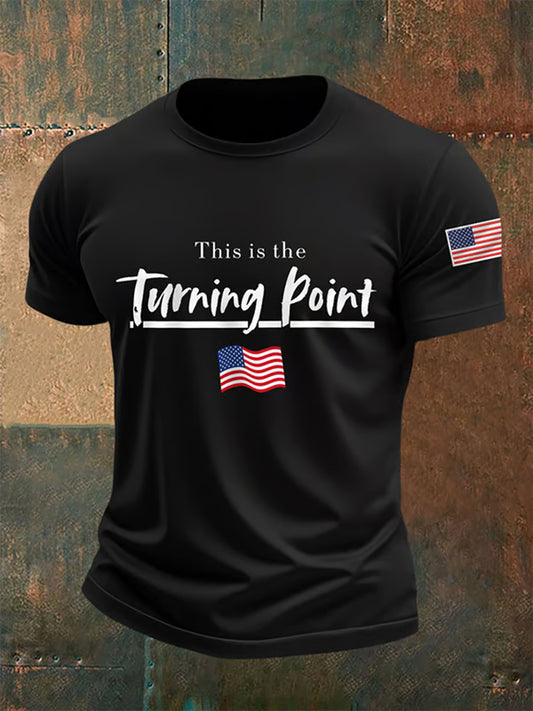 Мъжки charlie kirk turning point сащ trump възпоменателна тениска