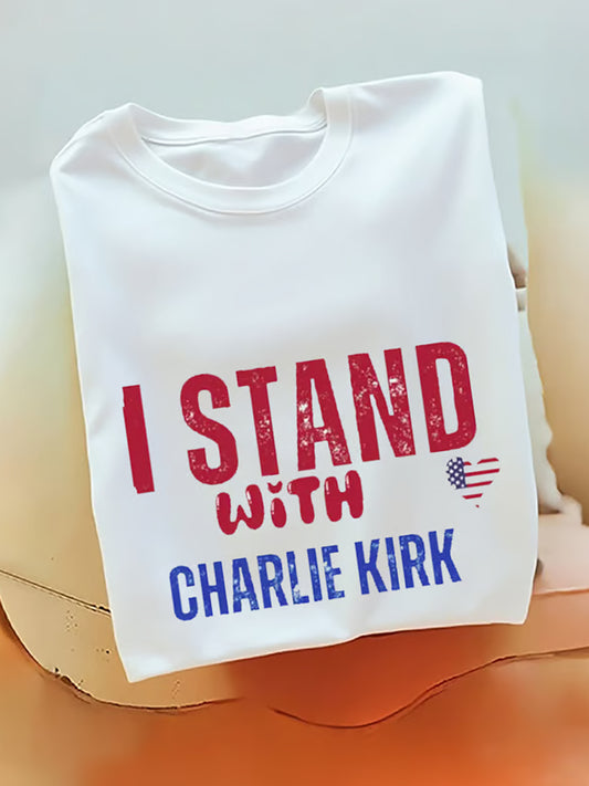 Мъжки charlie kirk turning point сащ trump възпоменателна тениска