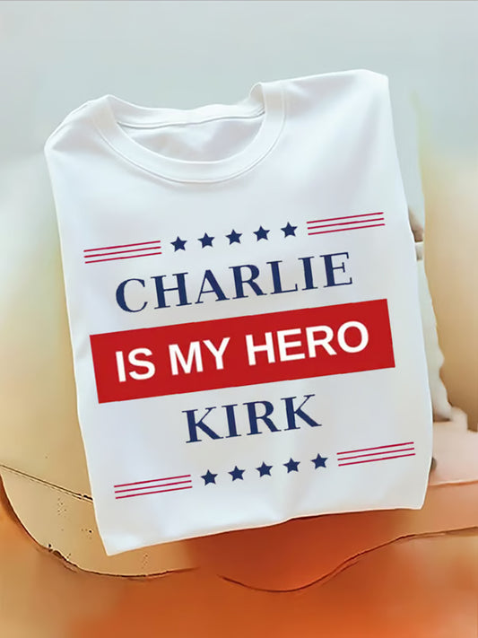 Мъжки charlie kirk turning point сащ trump възпоменателна тениска