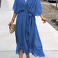 Жените v-neck случайни и елегантни strappy maxi рокля