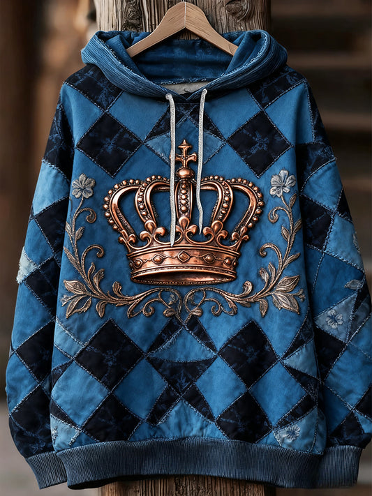 Унисекс животински изкуство печат случайни реколта качулка