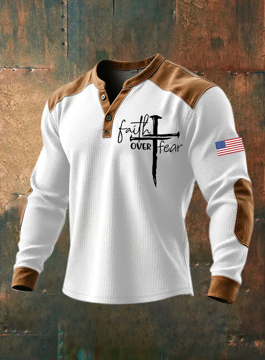 Мъжки реколта вяра случайни henley