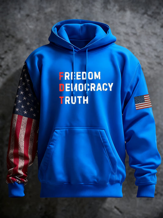 Men's no kings in america print hoodie