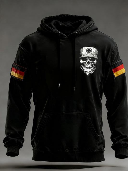 Мъжки реколта немски флаг изкуство печат hoodie
