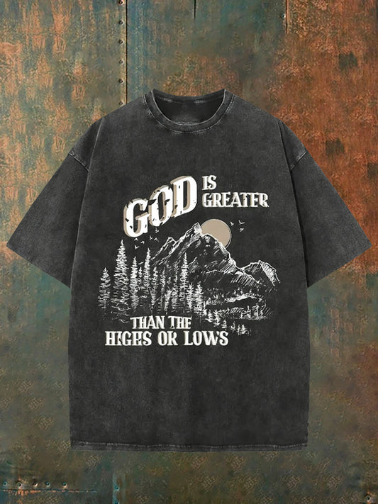 Мъжки реколта затруднено християнски измити случайни тениска