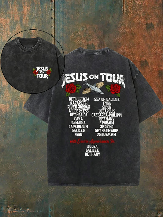 Мъжки реколта затруднено християнски измити случайни тениска