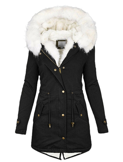 Дамско ретро памучно яке, плътно и топло